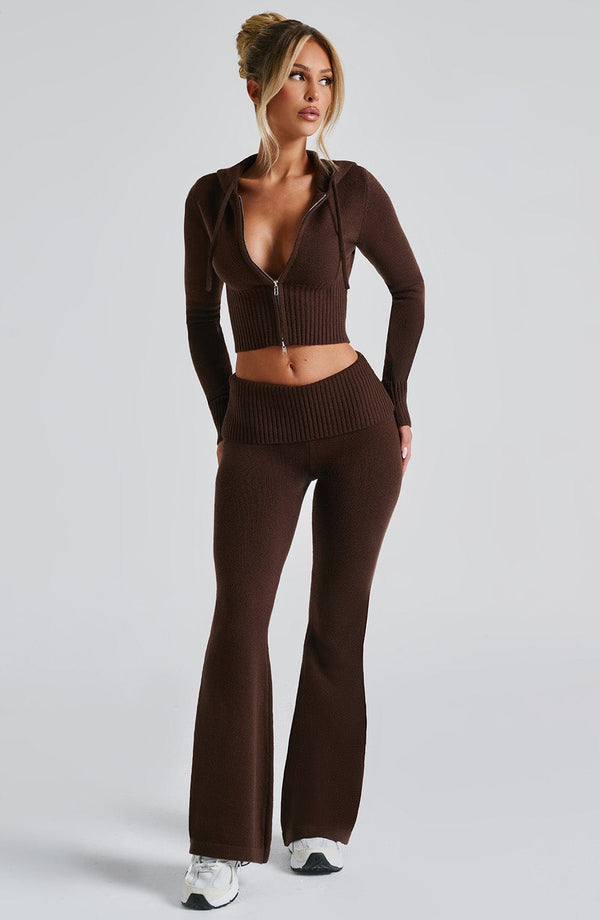 Pantalon en Maille Paloma - Chocolat