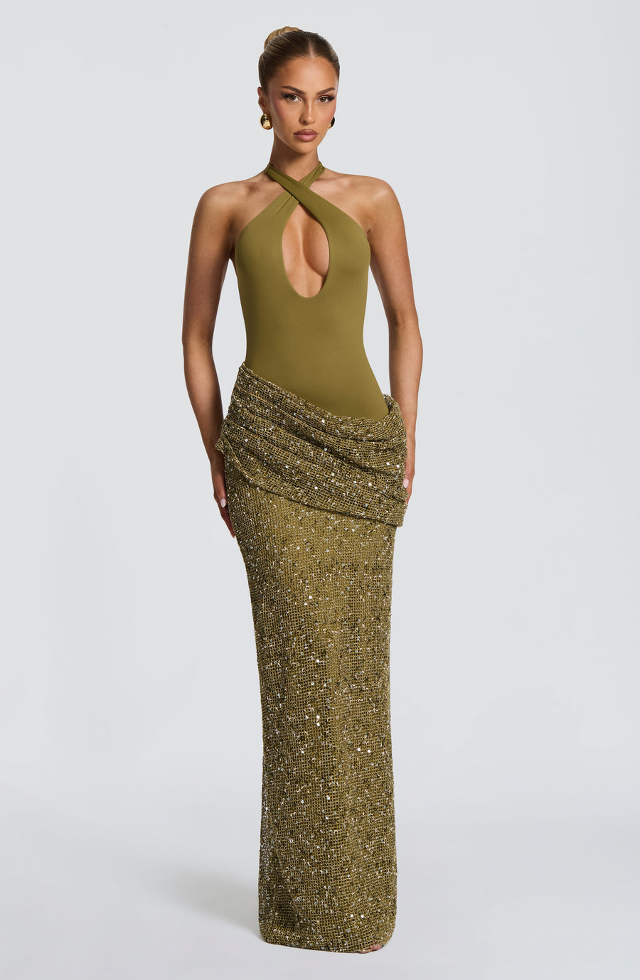 Robe Maxi Soléa - Olive Foncé
