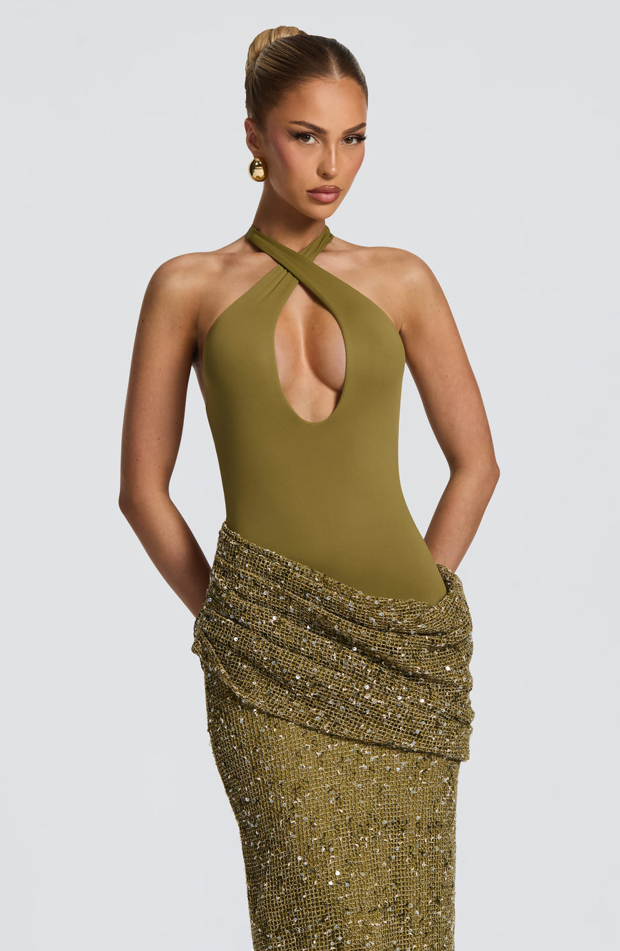 Robe Maxi Soléa - Olive Foncé