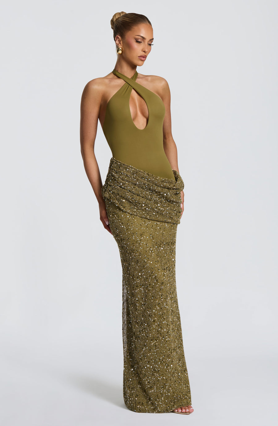 Robe Maxi Soléa - Olive Foncé