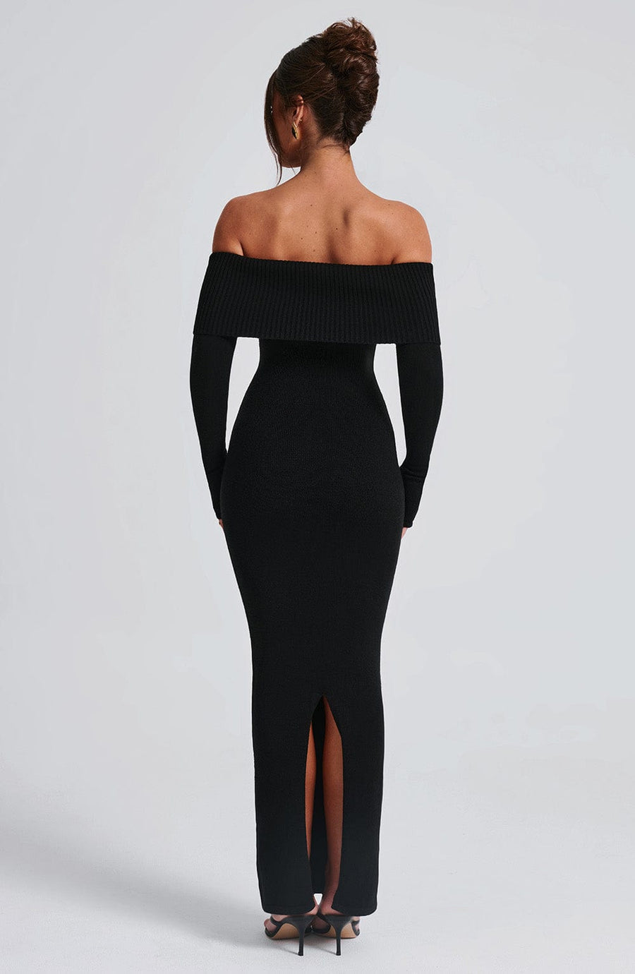 Robe Longue en Maille Bérénice - Noir