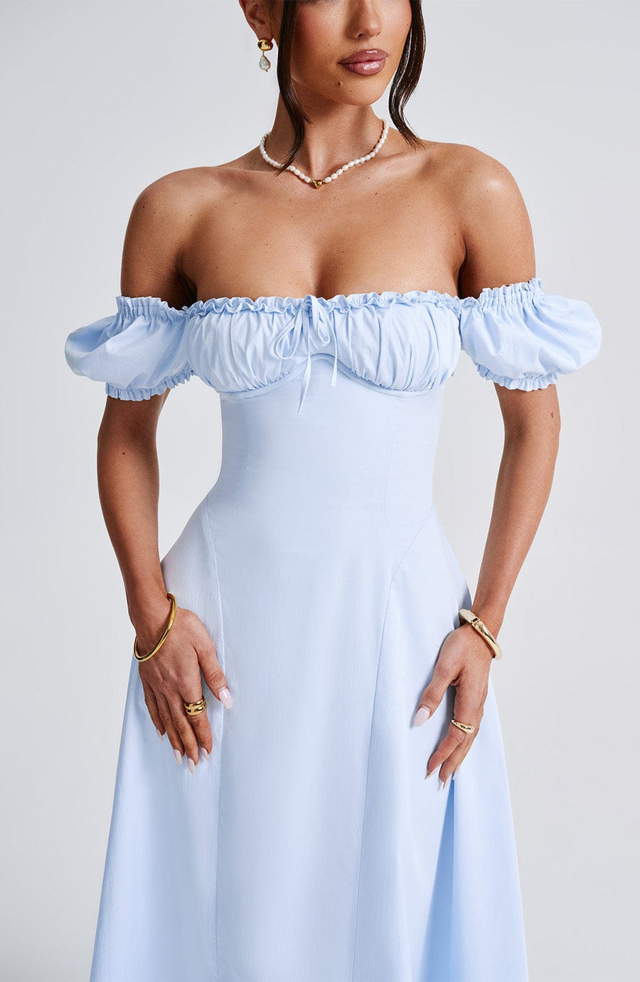 Robe Midi Élora - Bleu