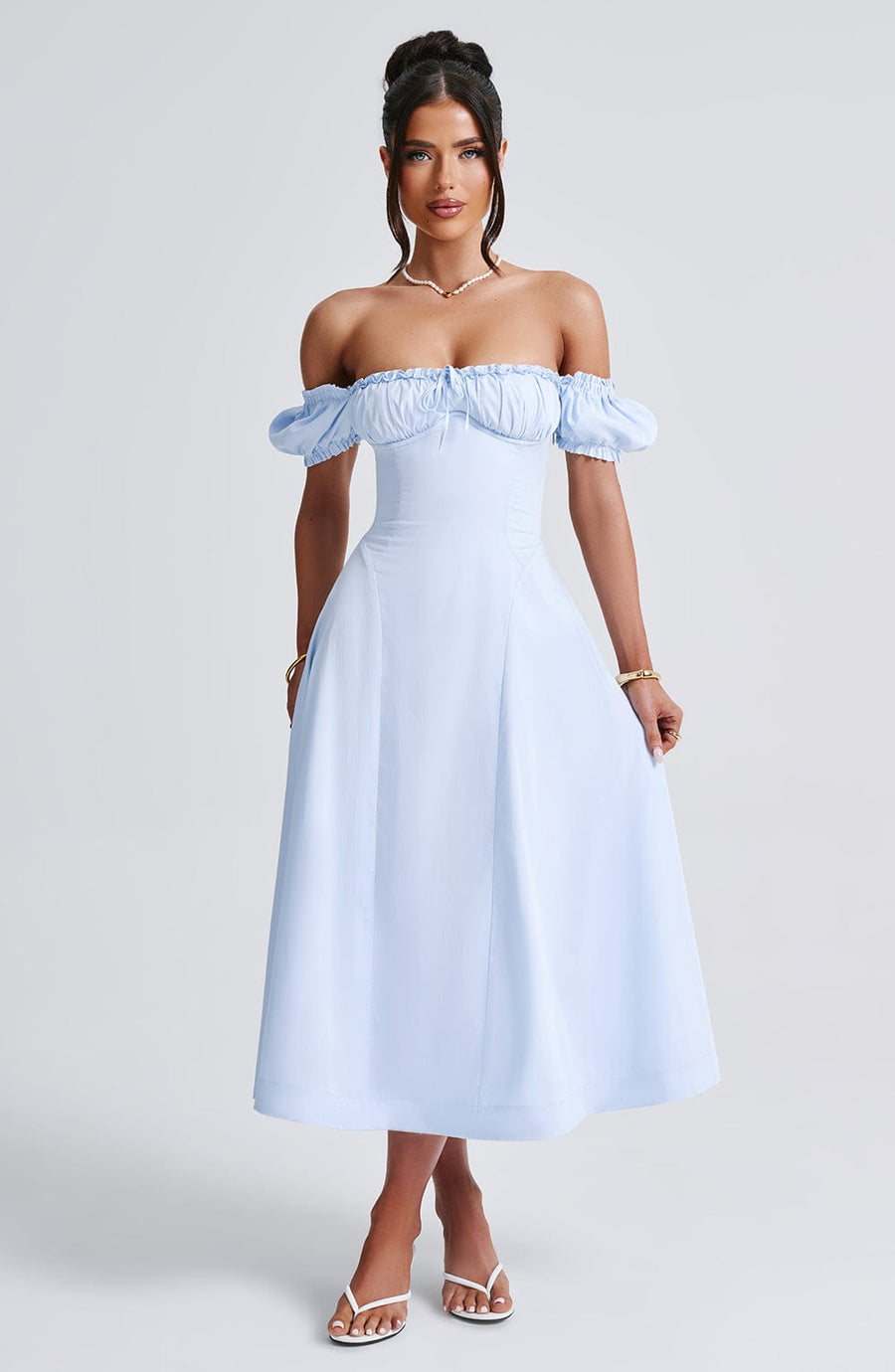 Robe Midi Élora - Bleu