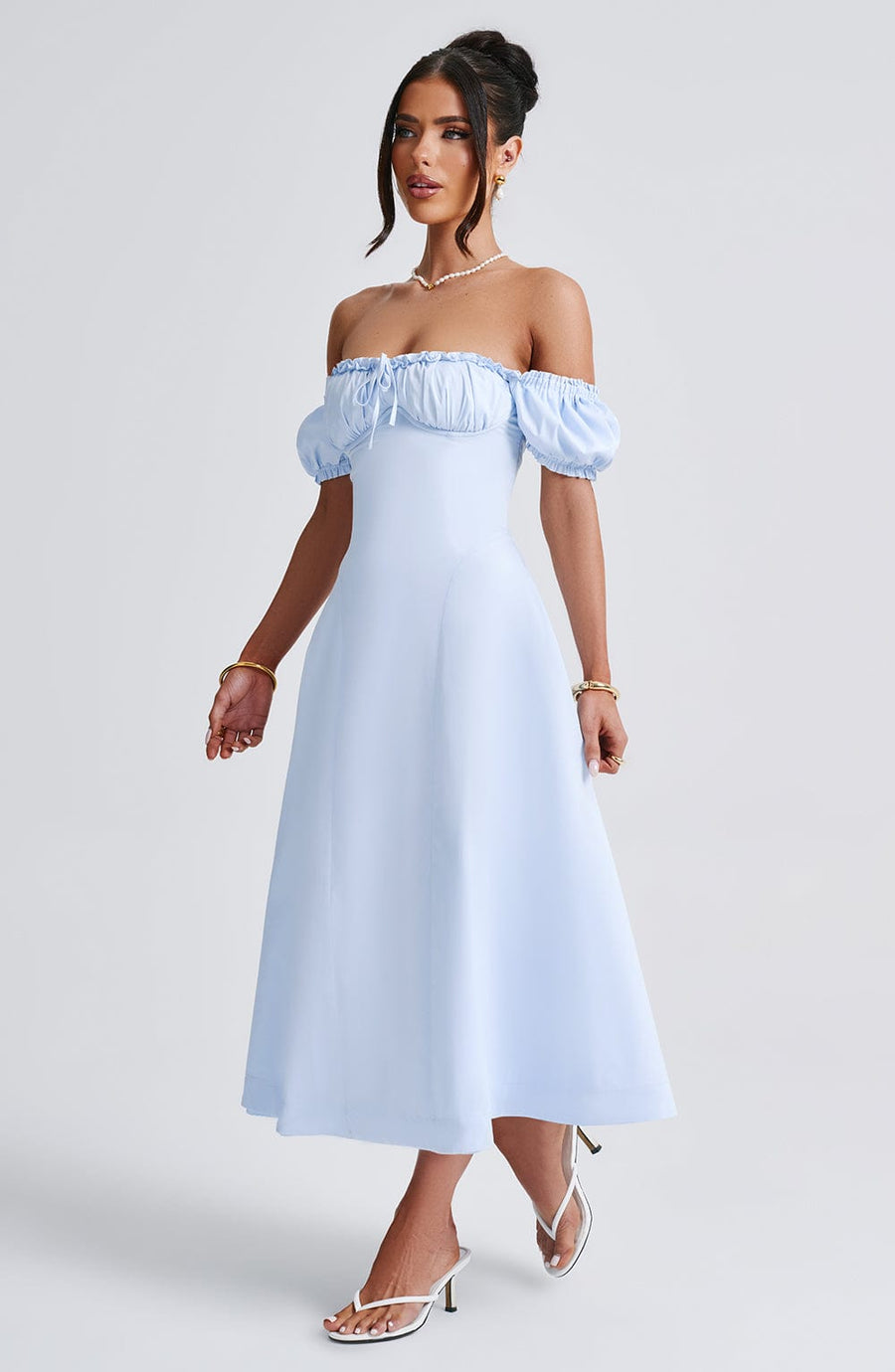 Robe Midi Élora - Bleu