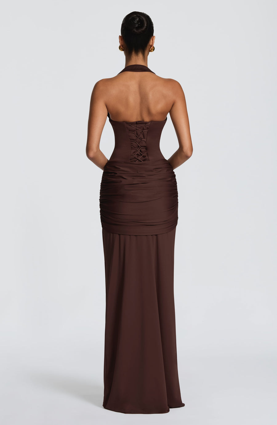 Robe Maxi Julia - Brun Prune