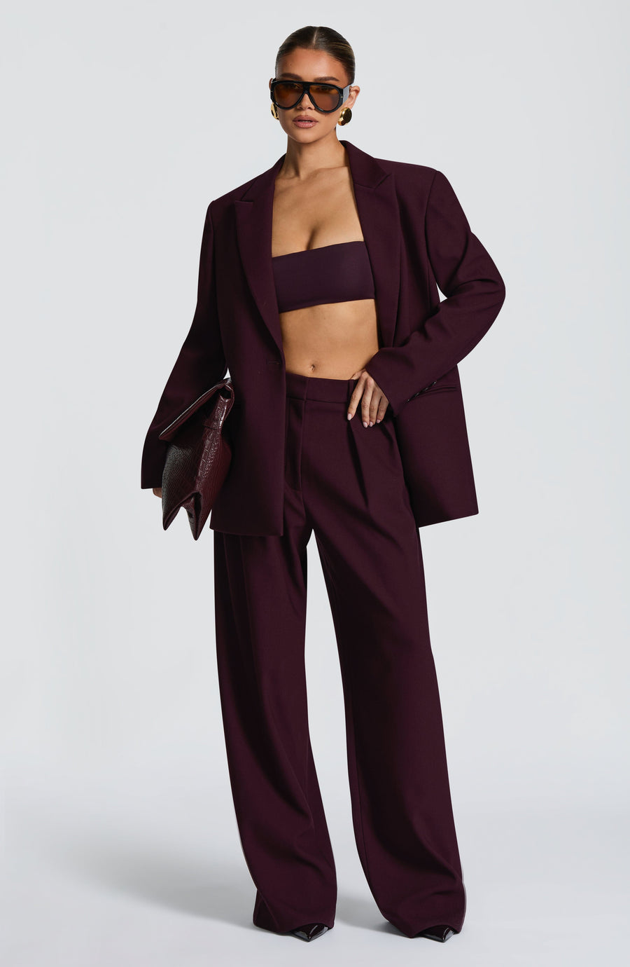 Pantalon Clémence - Prune