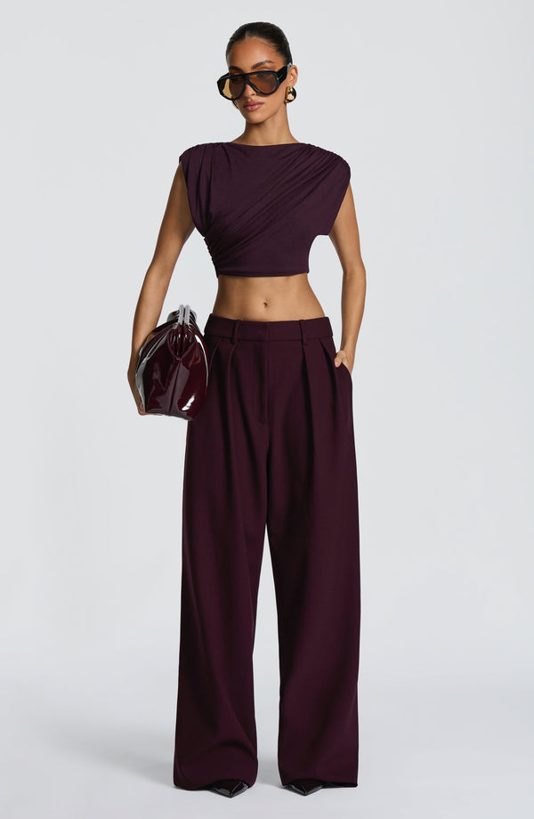 Pantalon Clémence - Prune