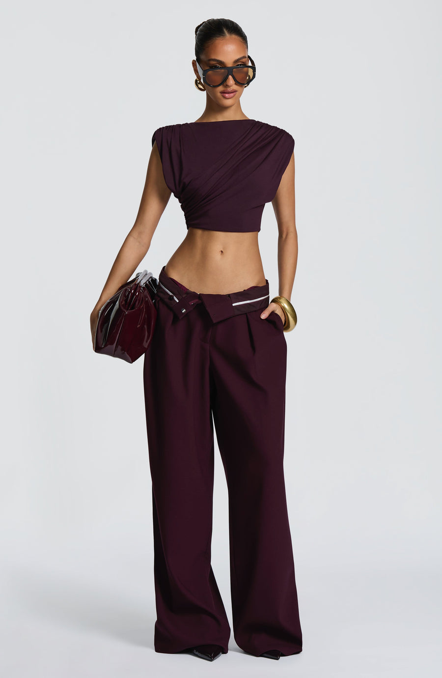 Pantalon Clémence - Prune