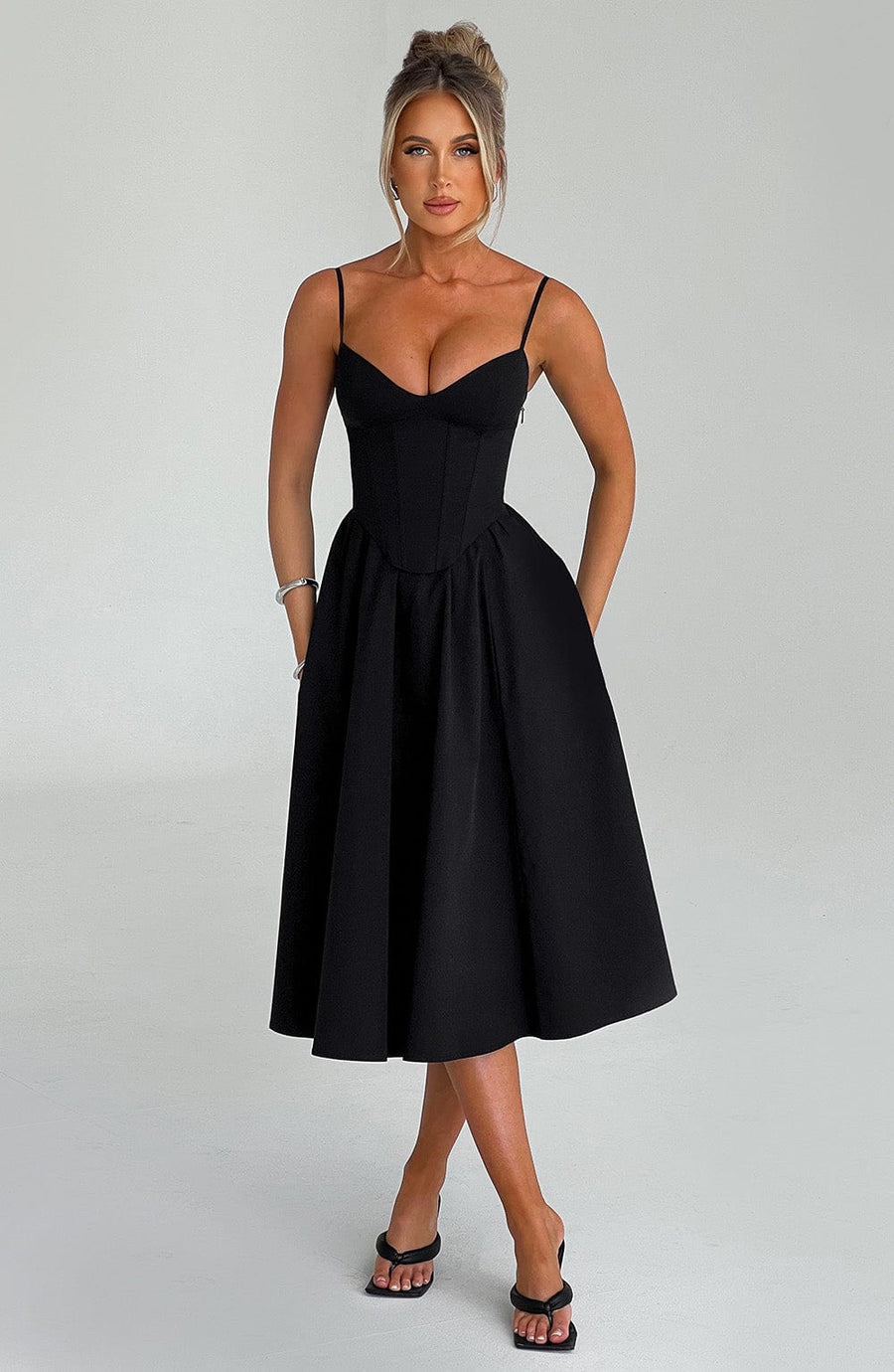 Robe Midi Marielle - Noir