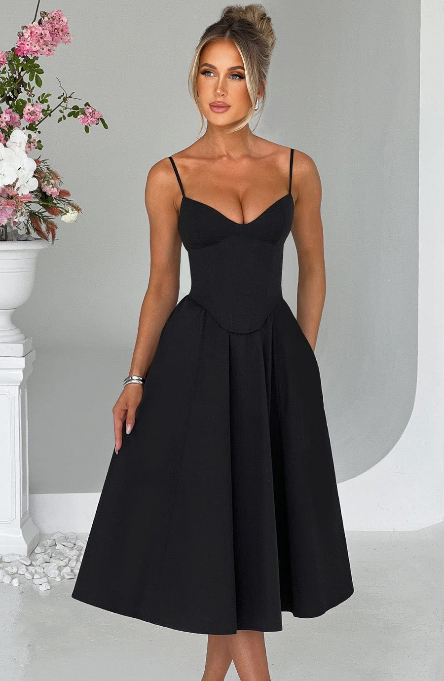 Robe Midi Marielle - Noir