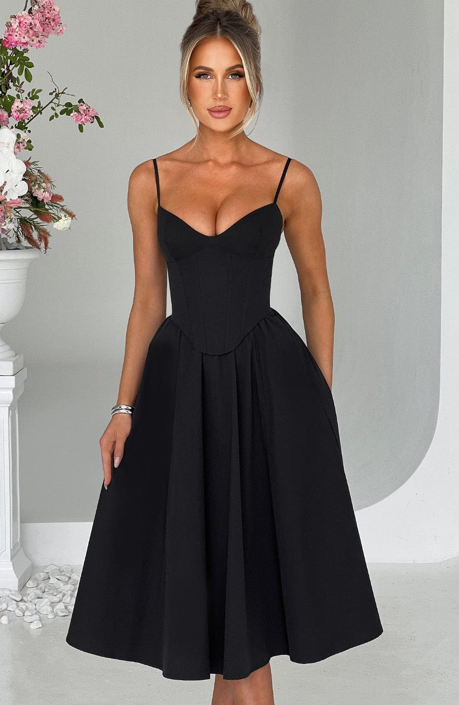 Robe Midi Marielle - Noir