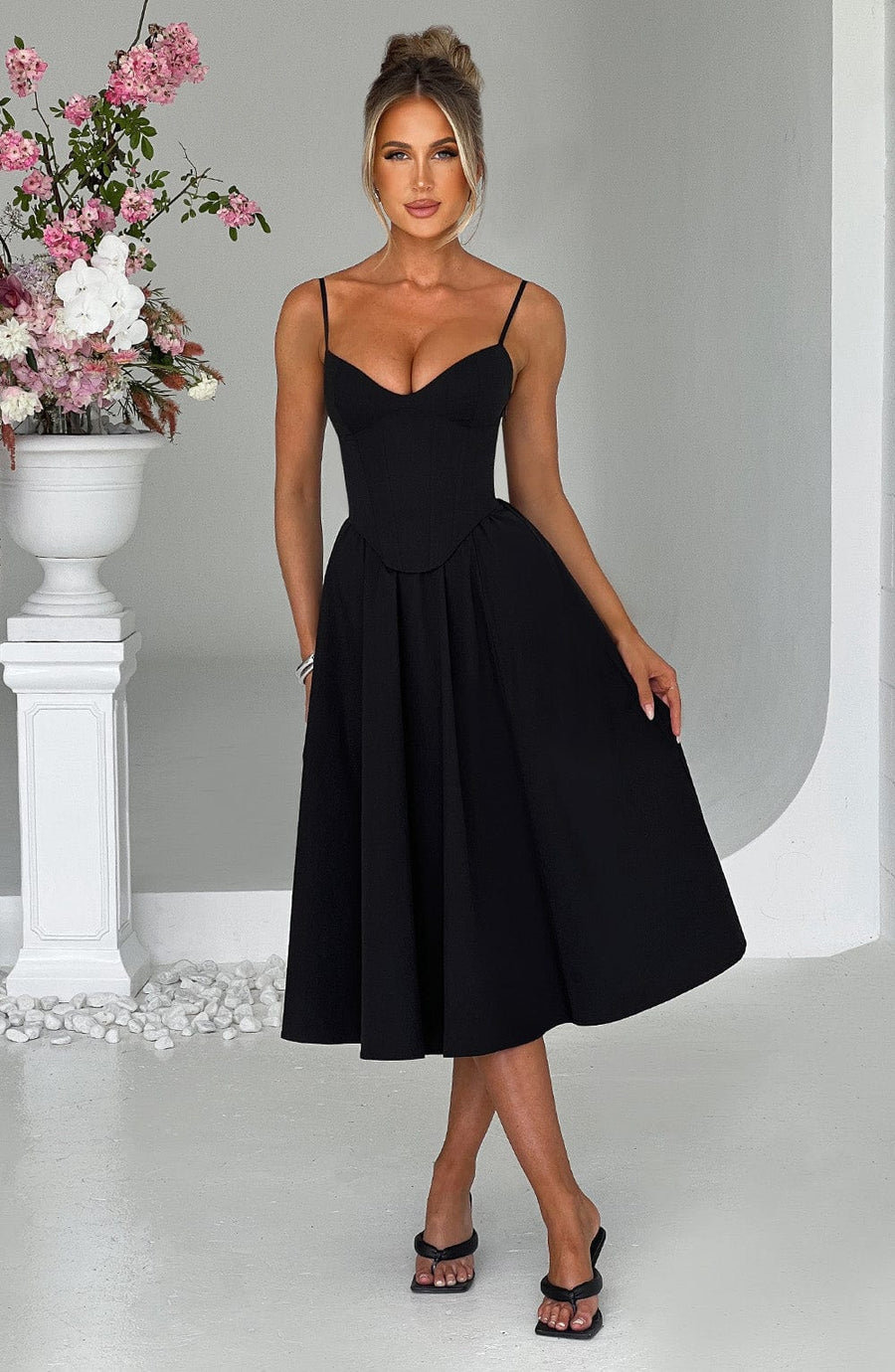 Robe Midi Marielle - Noir