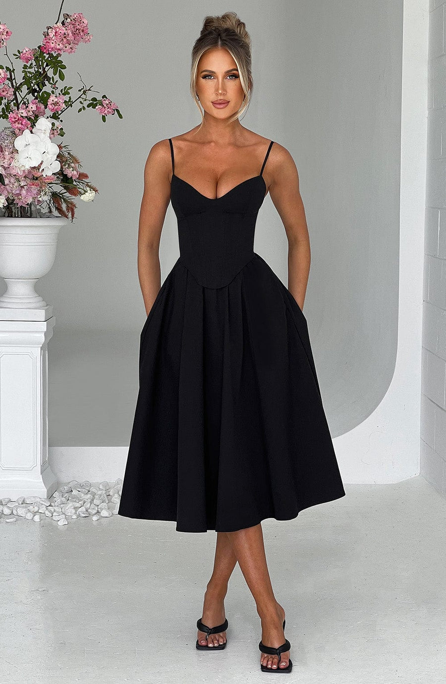 Robe Midi Marielle - Noir