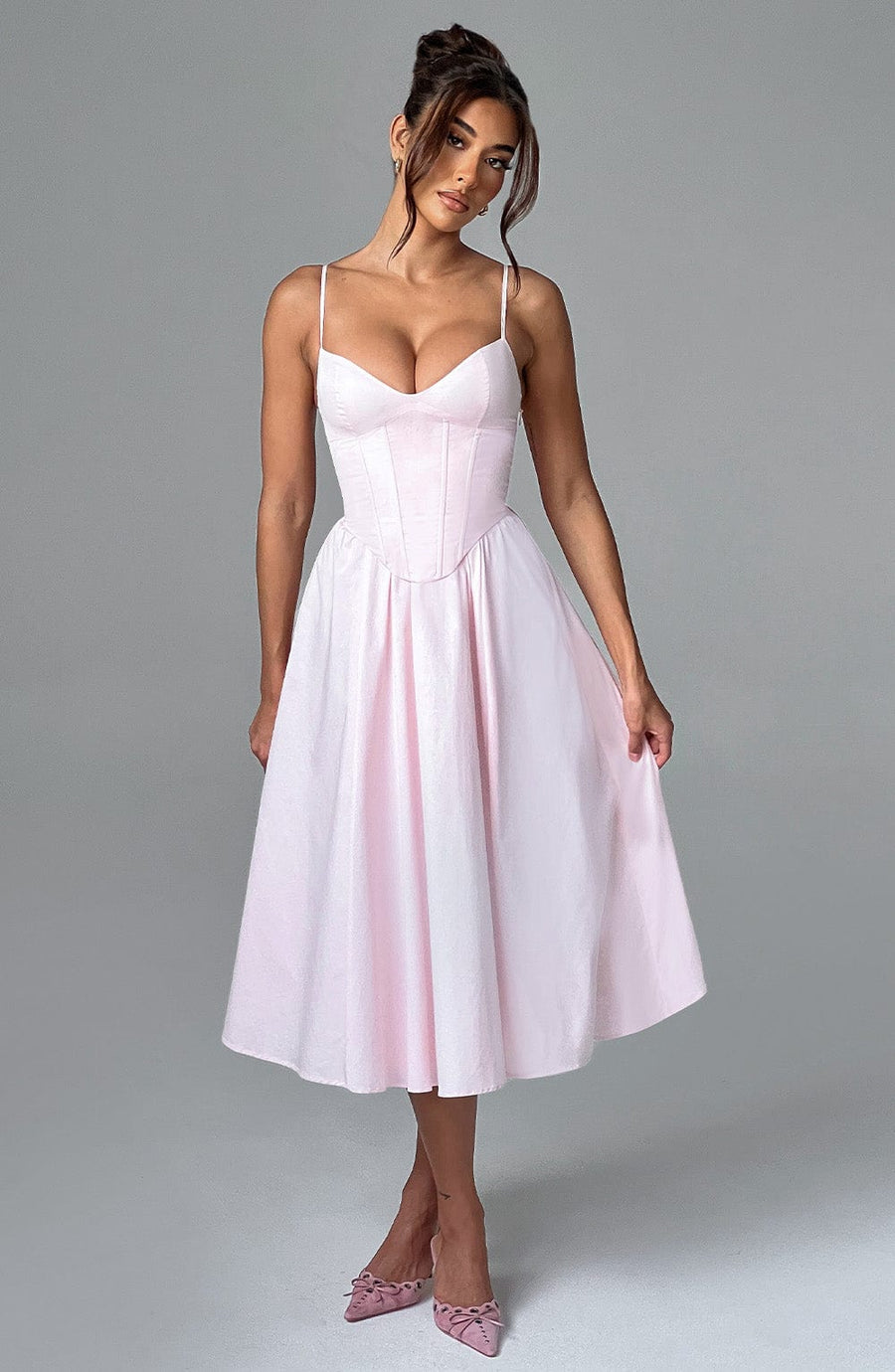 Robe Midi Marielle - Rose Poudré