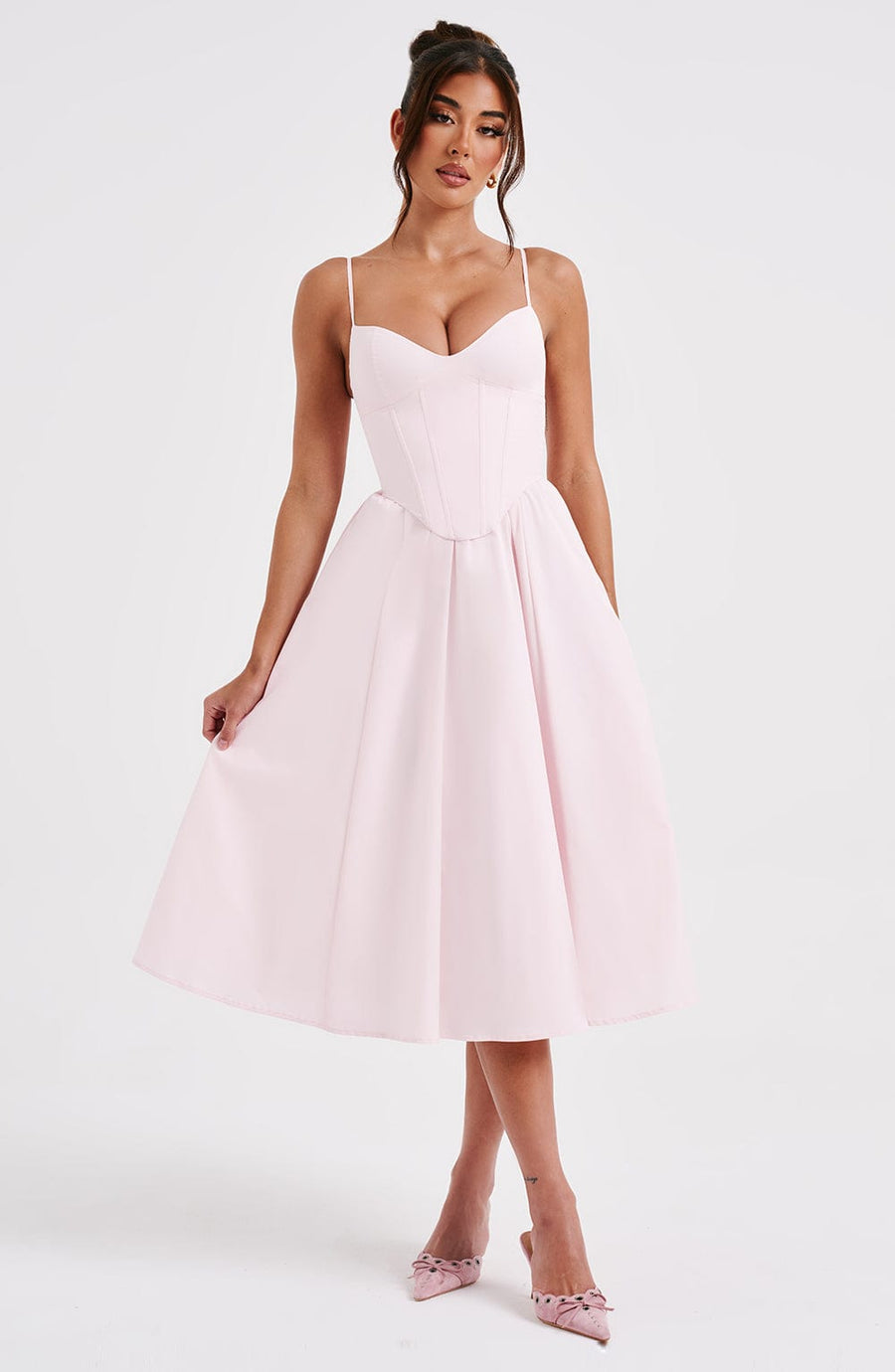 Robe Midi Marielle - Rose Poudré