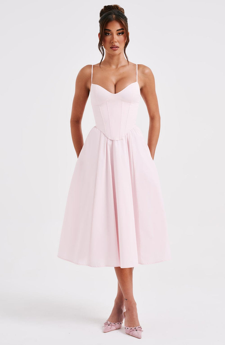 Robe Midi Marielle - Rose Poudré