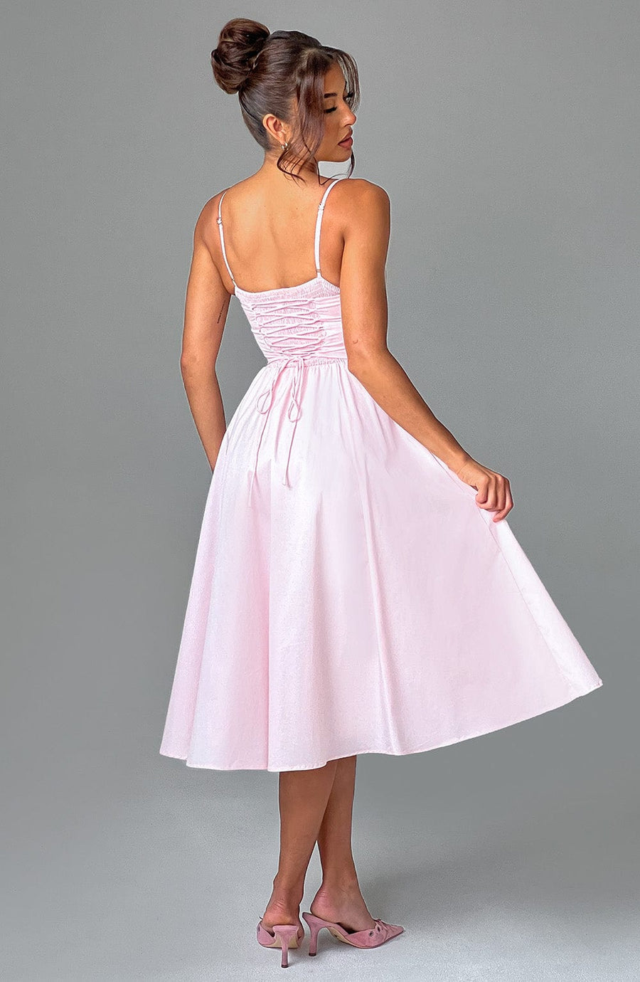 Robe Midi Marielle - Rose Poudré
