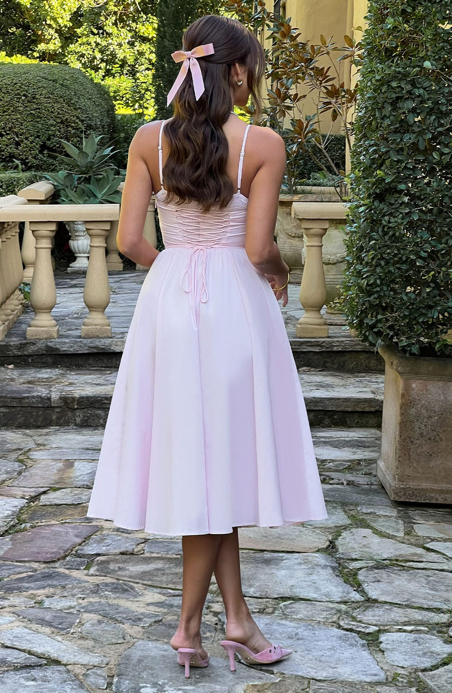 Robe Midi Marielle - Rose Poudré