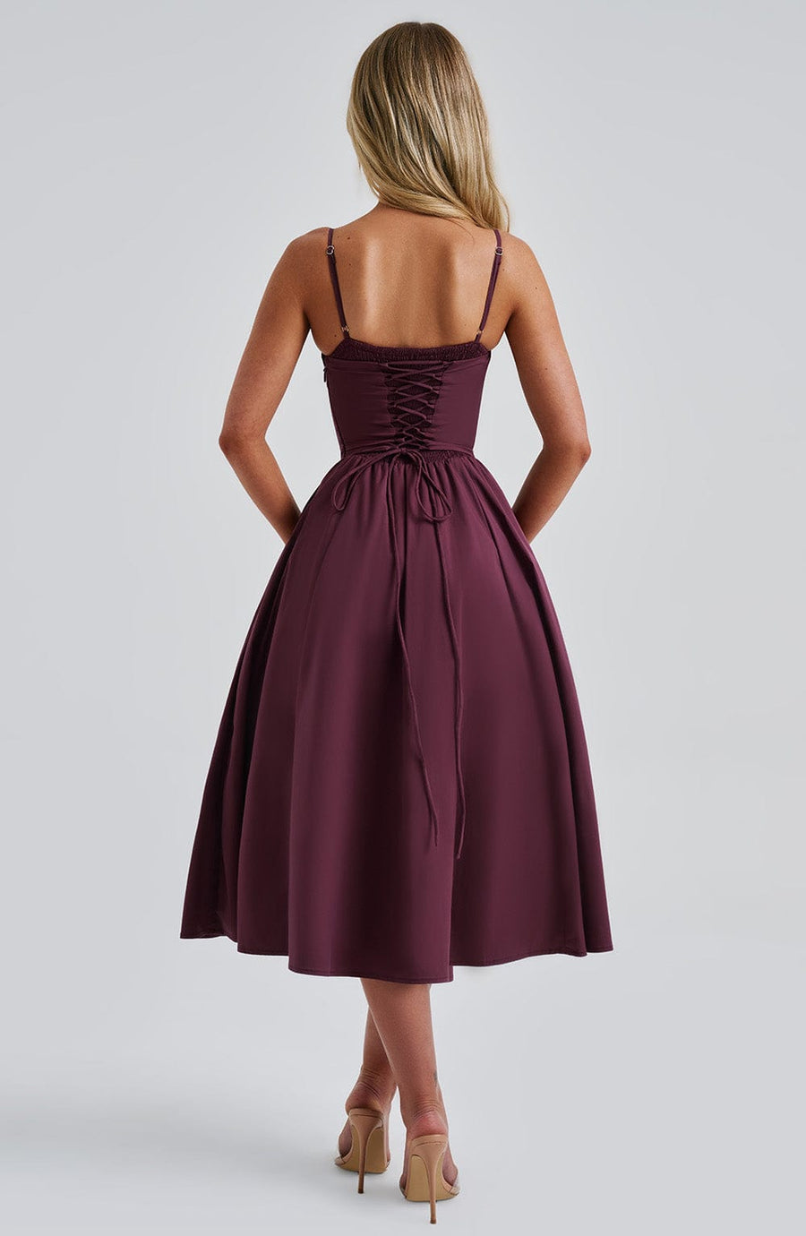 Robe Midi Marielle - Rouge Cerise
