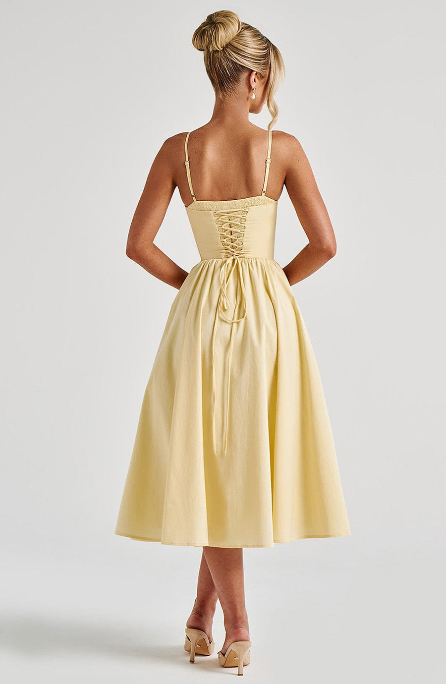 Robe Midi Marielle - Jaune Citron