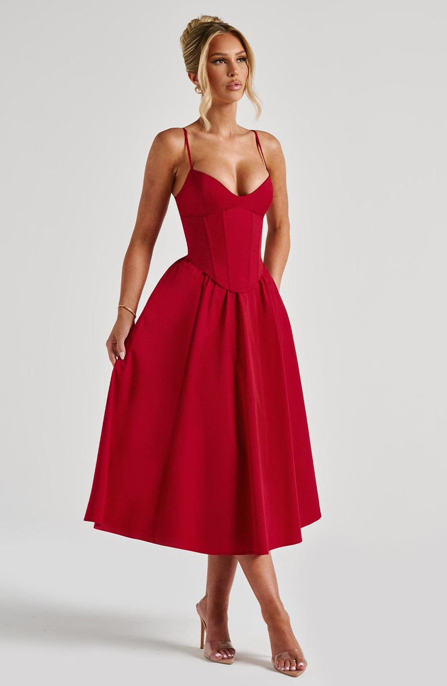 Robe Midi Marielle - Rouge
