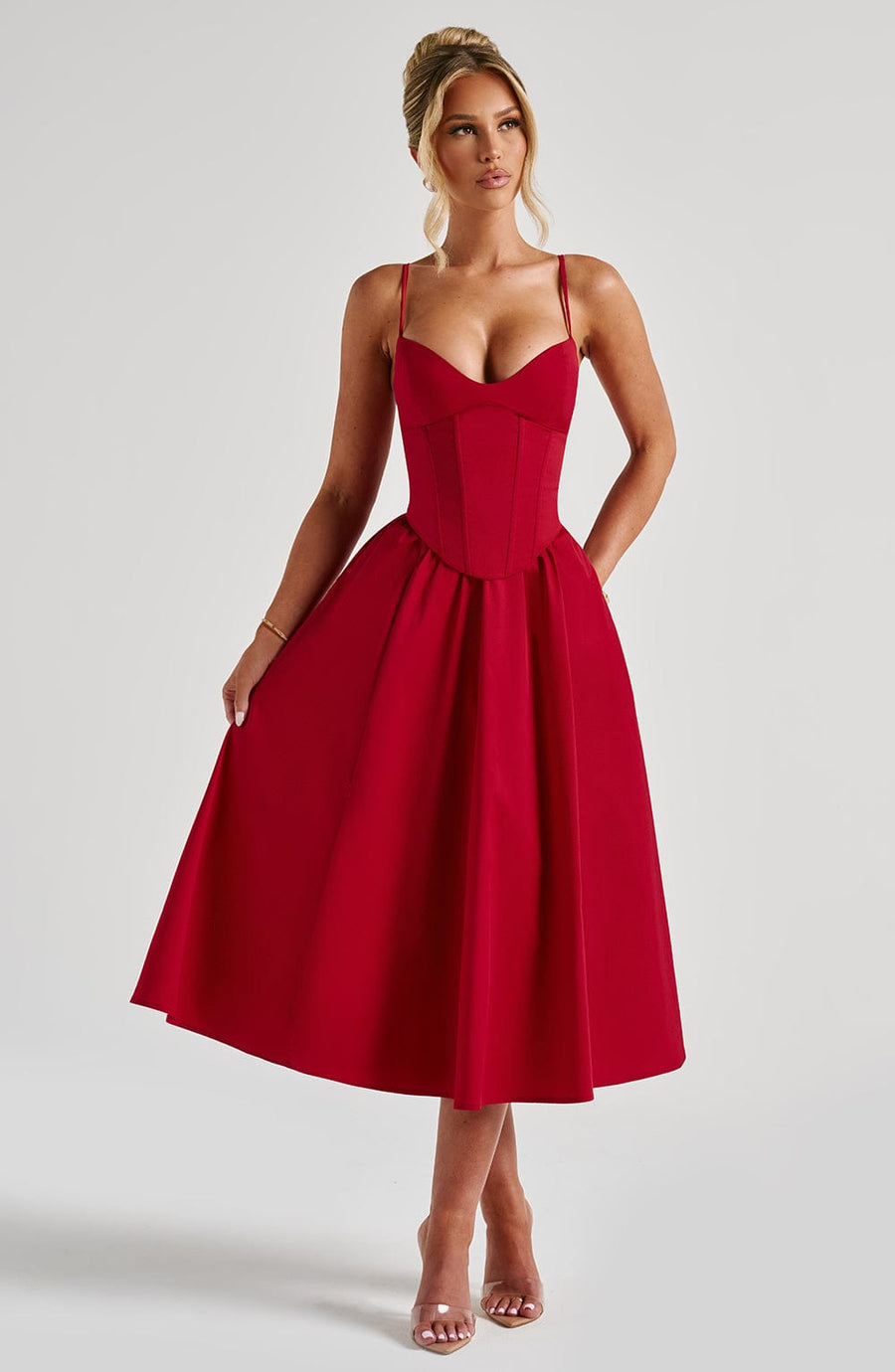 Robe Midi Marielle - Rouge