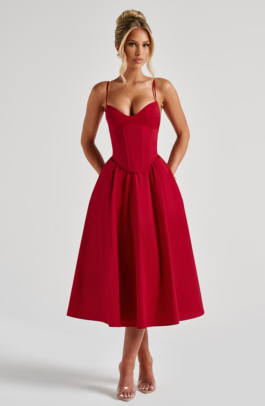 Robe Midi Marielle - Rouge