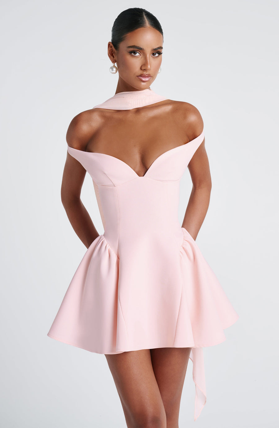 Robe Mini Marlène - Rose Poudré