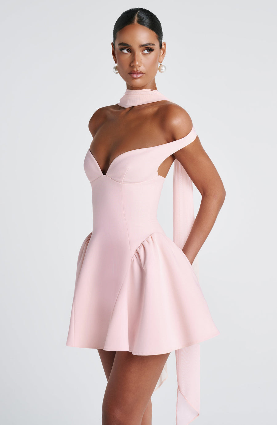 Robe Mini Marlène - Rose Poudré