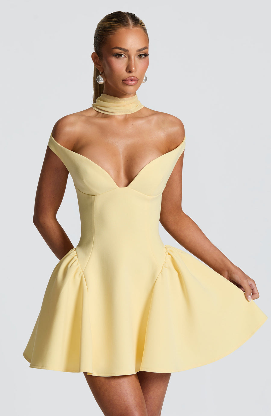 Robe Mini Marlène - Jaune Citron