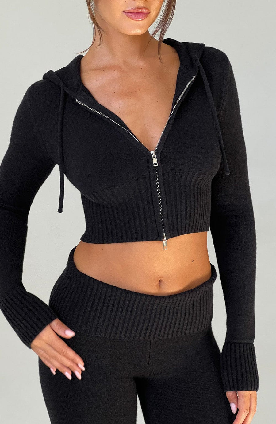 Hoodie en Maille Paloma - Noir