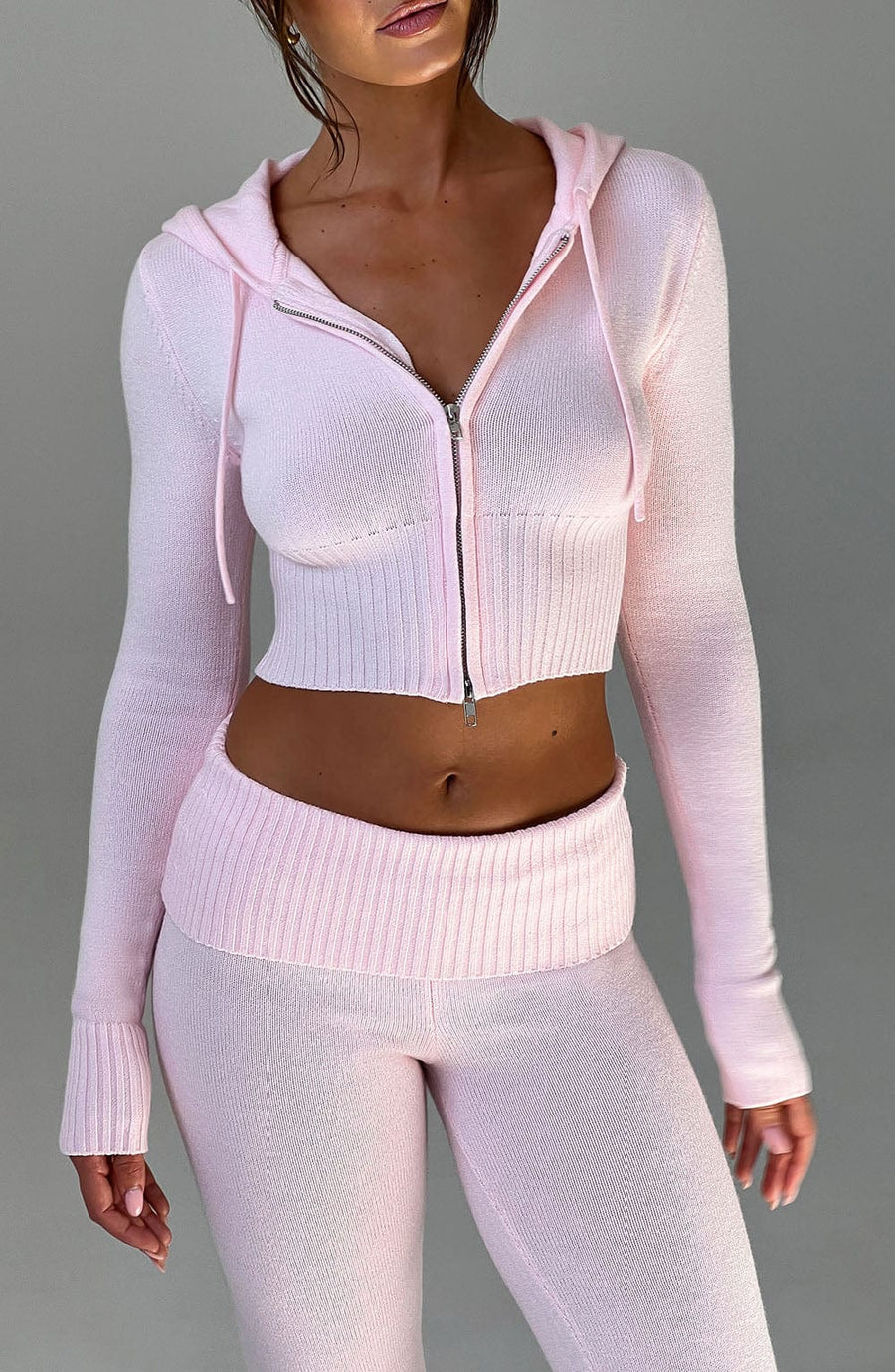 Hoodie en Maille Paloma - Rose