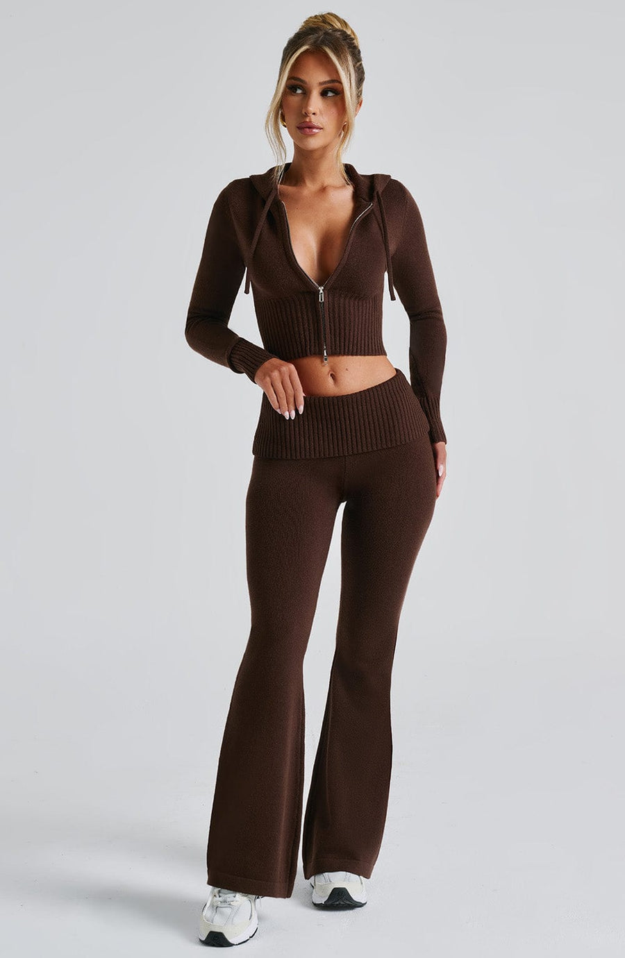 Pantalon en Maille Paloma - Chocolat
