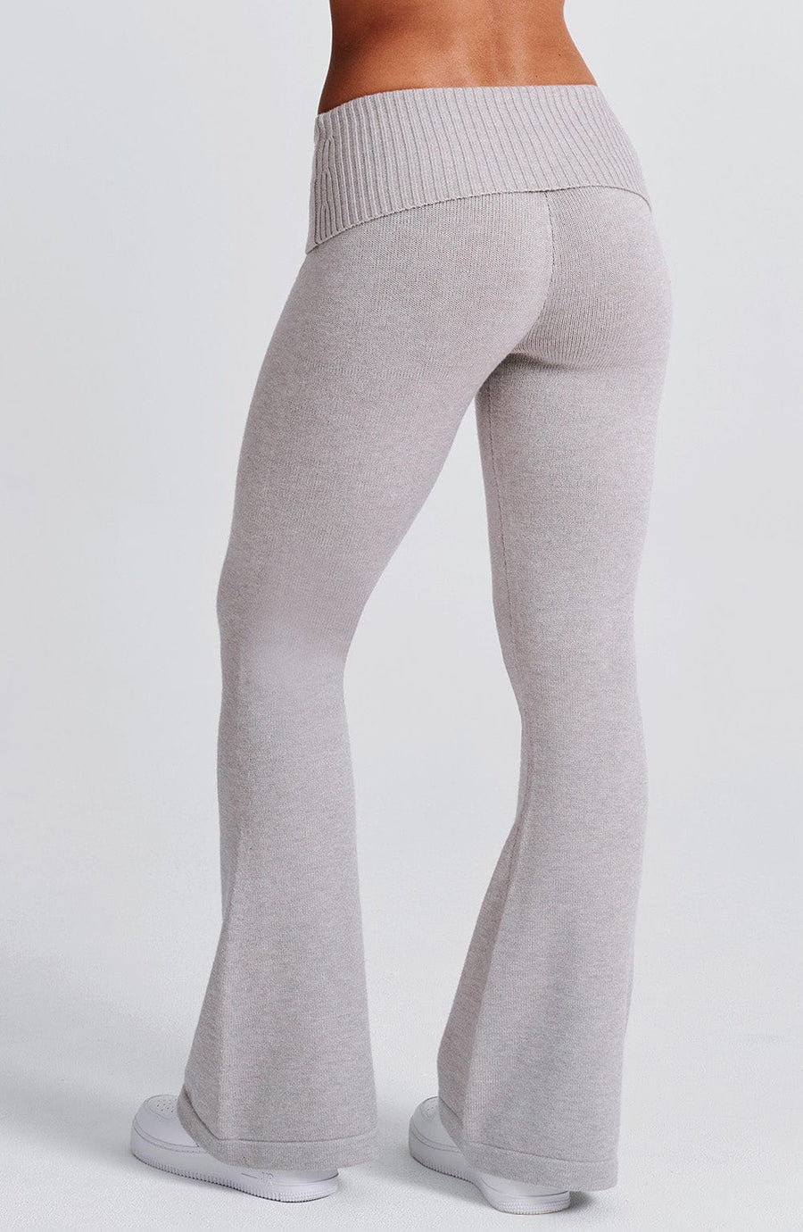 Pantalon en Maille Paloma - Gris Clair Chiné