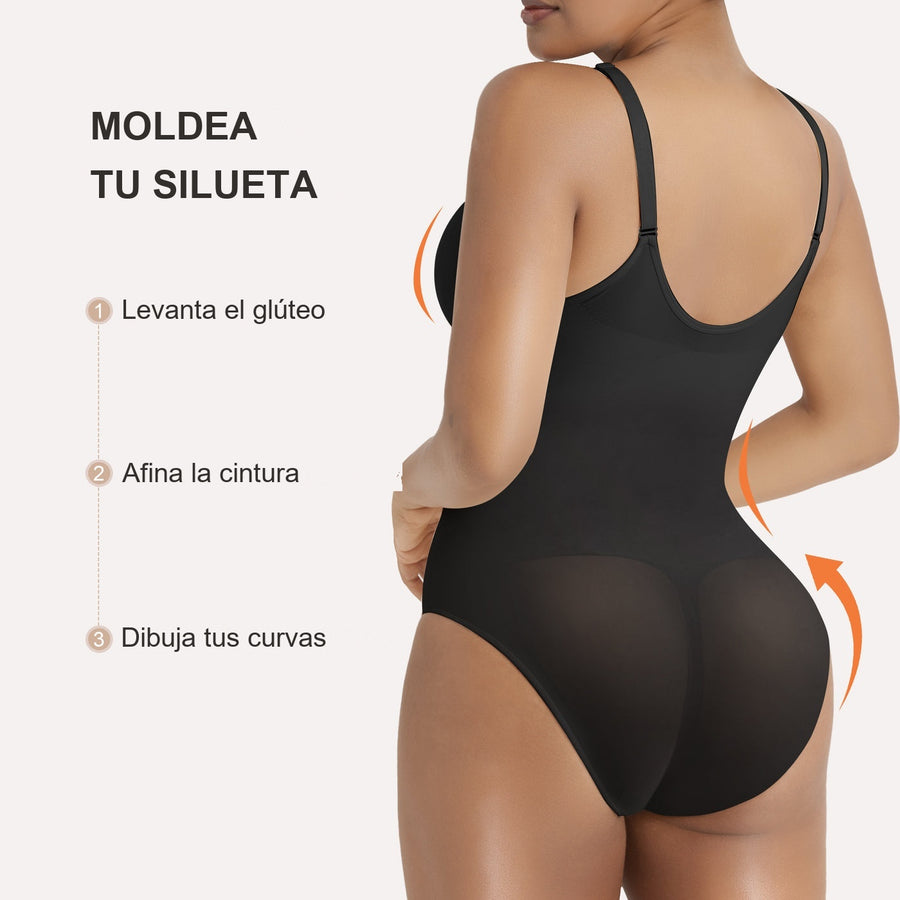 Body Reductor con Cremallera — Braguita Faja Moldeadora - Negro
