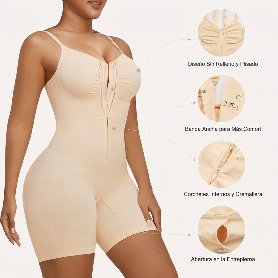 Body Reductor con Cremallera — Faja Moldeadora Sin Costuras